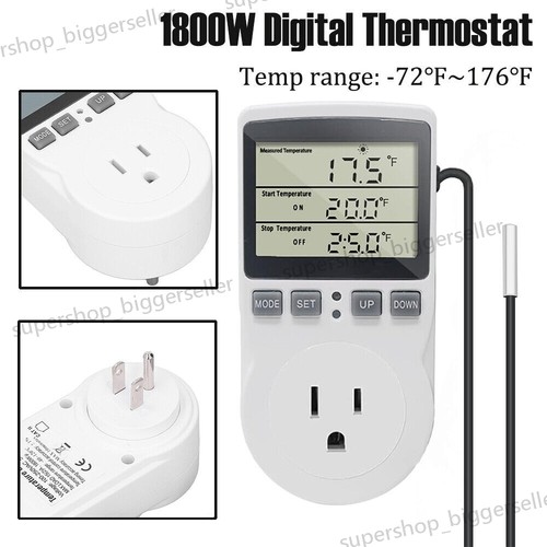 Digital thermostat outlet plug - outlet,